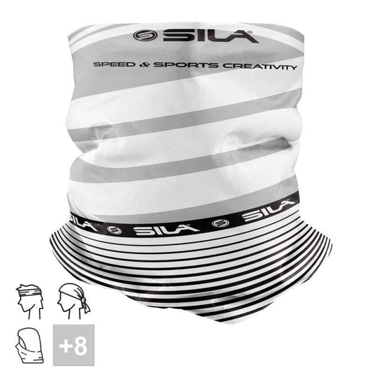 BANDANA TOUR DE COU multifonction SILA - SS Créativity Blanc / Noir 1442 A-BANDANA SILA SPORT 