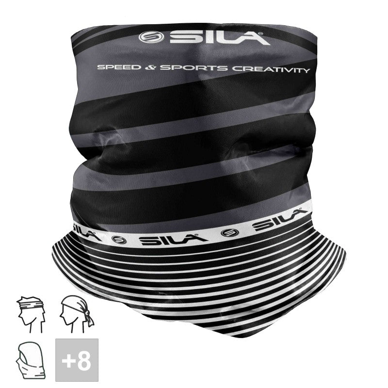 SILA MULTIFUNCTIONAL NECK BANDANA - CYCLING PASSION BLACK / ANTHRACITE