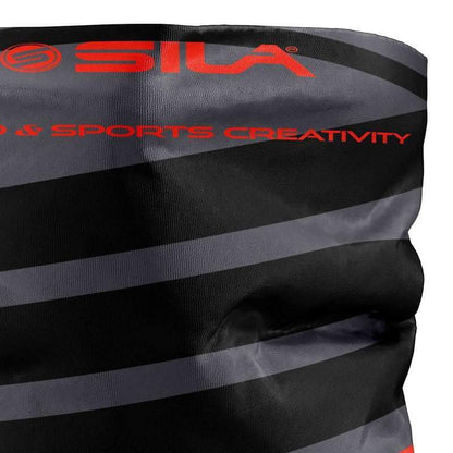 BANDANA TOUR DE COU multifonction SILA - SS Créativity Noir / Rouge A-BANDANA SILA SPORT 