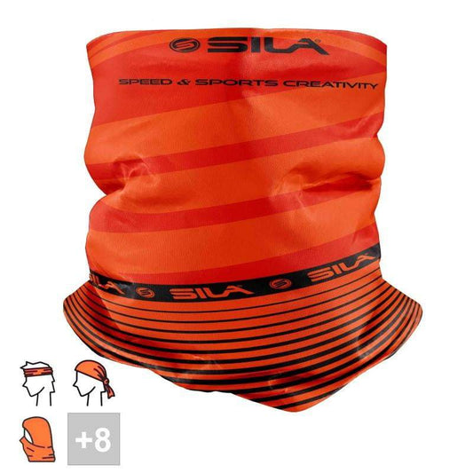 BANDANA TOUR DE COU multifonction SILA - SS Créativity Orange / Noir 1441 A-BANDANA SILA SPORT 