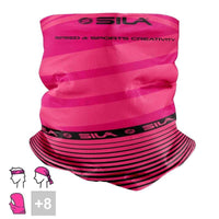 BANDANA TOUR DE COU multifonction SILA - SS Créativity Rose / Noir 1440 A-BANDANA SILA SPORT 