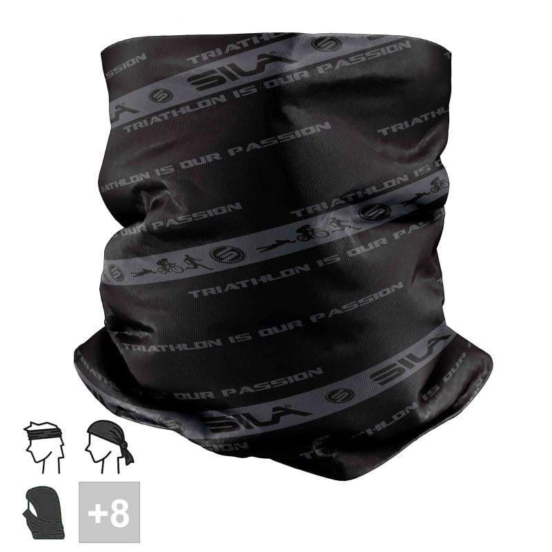 BANDANA TOUR DE COU multifonction SILA - Triathlon Passion Noir / Anthracite 1105 A-BANDANA SILA SPORT 