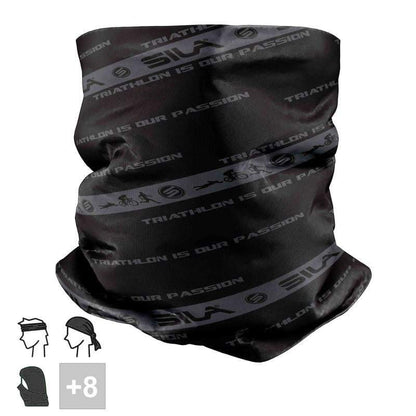 BANDANA TOUR DE COU multifonction SILA - Triathlon Passion Noir / Anthracite 1105 A-BANDANA SILA SPORT 