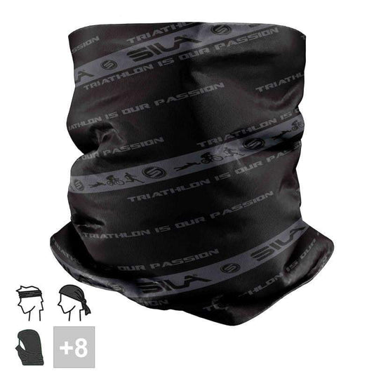 BANDANA TOUR DE COU multifonction SILA - Triathlon Passion Noir / Anthracite 1105 A-BANDANA SILA SPORT 