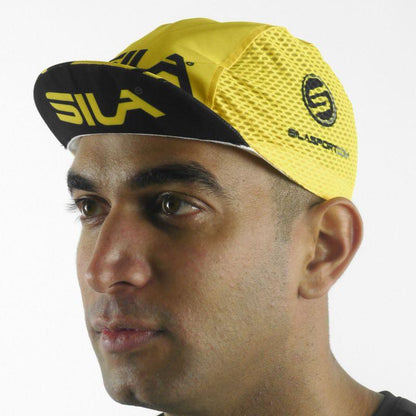 CASQUETTE CYCLISTE SILA - JAUNE TAILLE UNIQUE A-CASQUETTE SILA SPORTS 