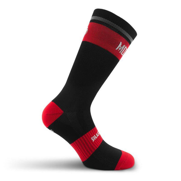 CHAUSSETTES CYCLISME SILASPORT MOZAIK STYLE ROUGE - MI-HAUTES A-CHAUSETTES SILA SPORTS 35/38 ROUGE 