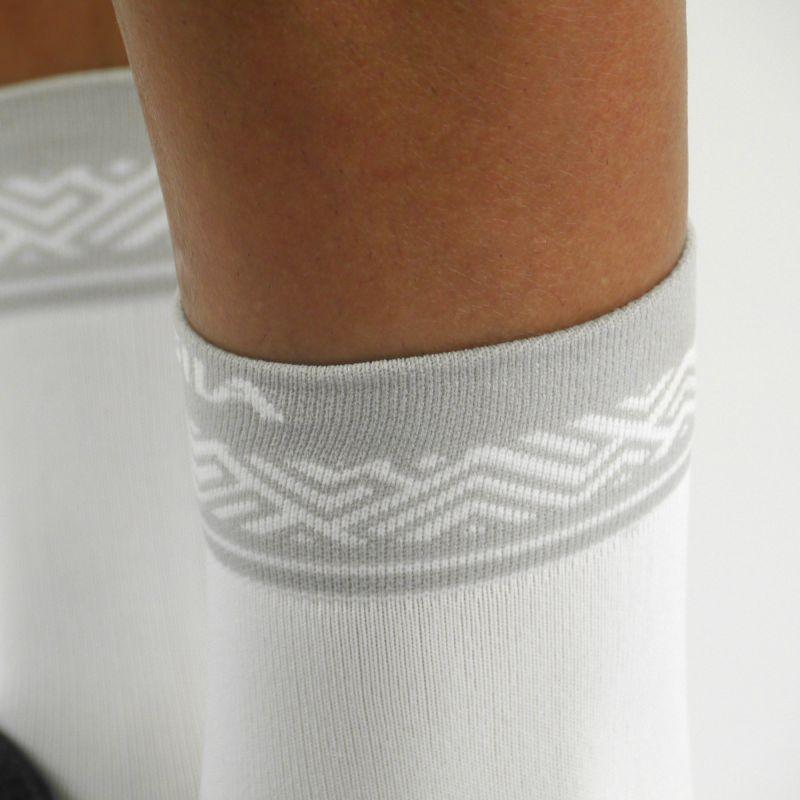 CHAUSSETTES GEOMETRIC SILA - Mi-hautes BLANC / GRIS 2536 A-CHAUSETTES SILA SPORTS 