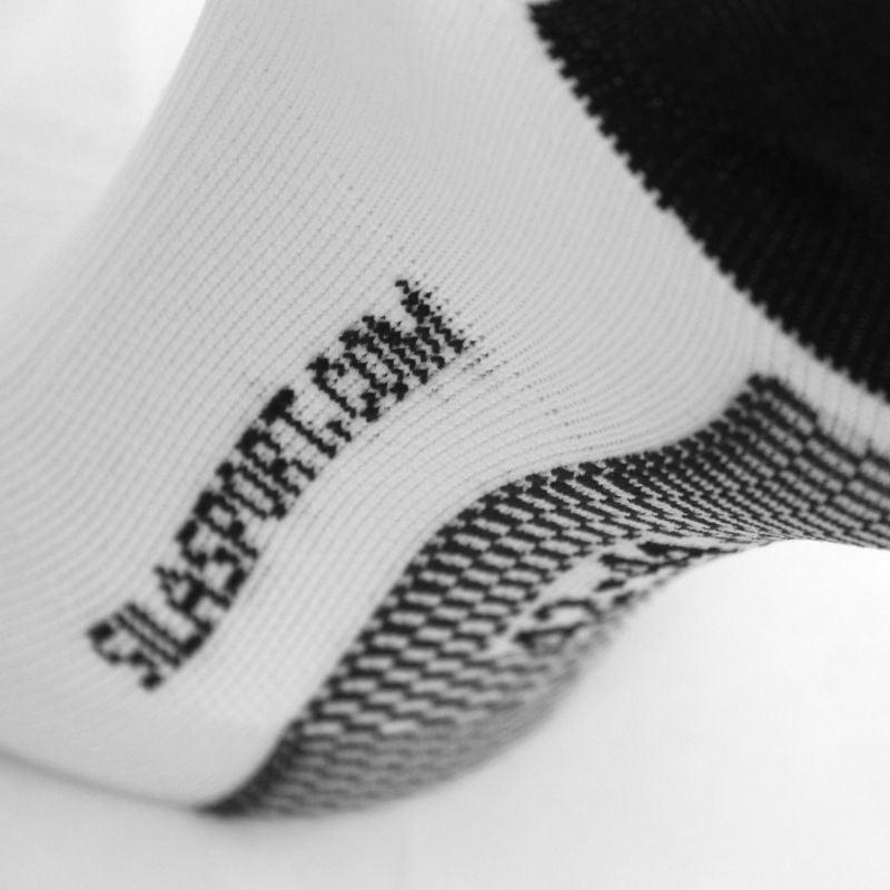 CHAUSSETTES RACING SILA - Courtes BLANC / NOIR Référence 2585 A-CHAUSSETTES SILA SPORTS 