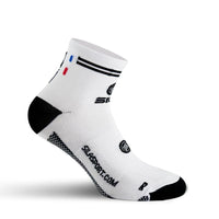 CHAUSSETTES RACING SILA - Courtes BLANC / NOIR Référence 2585 A-CHAUSSETTES SILA SPORTS 