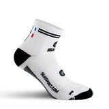 CHAUSSETTES RACING SILA - Courtes BLANC / NOIR Référence 2585 A-CHAUSSETTES SILA SPORTS 