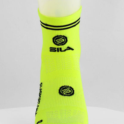 CHAUSSETTES RACING SILA - Courtes JAUNE FLUO / NOIR A-CHAUSSETTES SILA SPORTS 