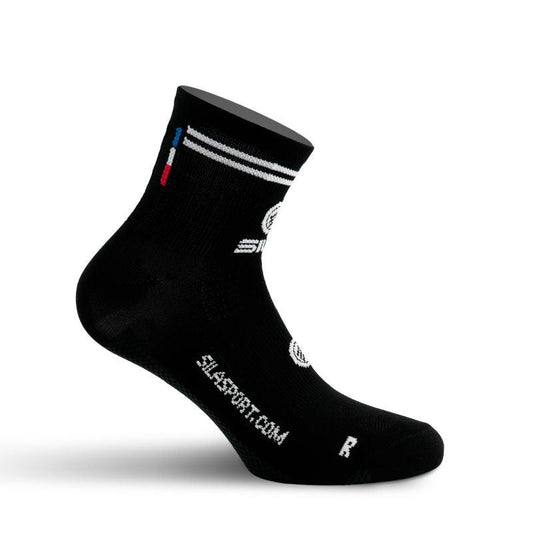 CHAUSSETTES RACING SILA - Courtes NOIR / BLANC Référence 2586 État : Nouveau A-CHAUSSETTES SILA SPORTS 