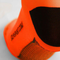 CHAUSSETTES RACING SILA - Courtes ORANGE FLUO / NOIR Référence 2587 A-CHAUSSETTES SILA SPORTS 