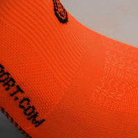 CHAUSSETTES RACING SILA - Courtes ORANGE FLUO / NOIR Référence 2587 A-CHAUSSETTES SILA SPORTS 