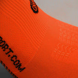 CHAUSSETTES RACING SILA - Courtes ORANGE FLUO / NOIR Référence 2587 A-CHAUSSETTES SILA SPORTS 