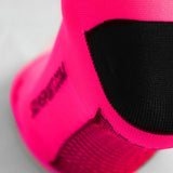 CHAUSSETTES RACING SILA - Courtes ROSE FLUO / NOIR Référence 2588 A-CHAUSSETTES SILA SPORTS 