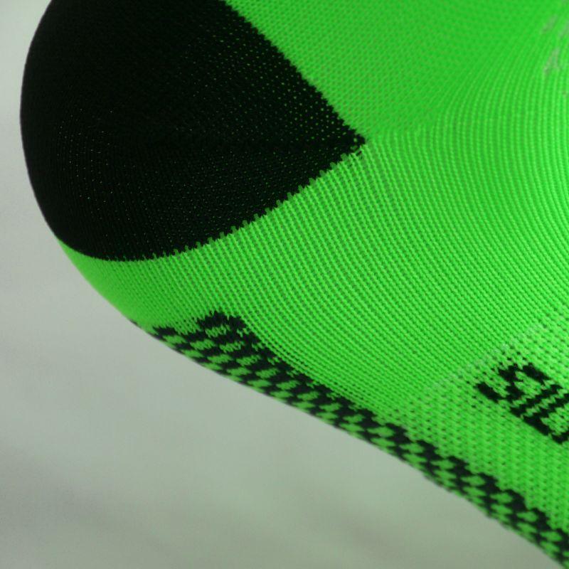 CHAUSSETTES RACING SILA - Courtes VERT FLUO / NOIR Référence 2589 A-CHAUSSETTES SILA SPORTS 