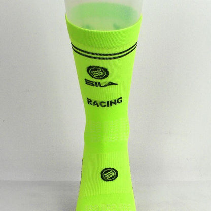 CHAUSSETTES RACING SILA - MI-HAUTES JAUNE FLUO / NOIR 1779 A-CHAUSETTES SILA SPORT 
