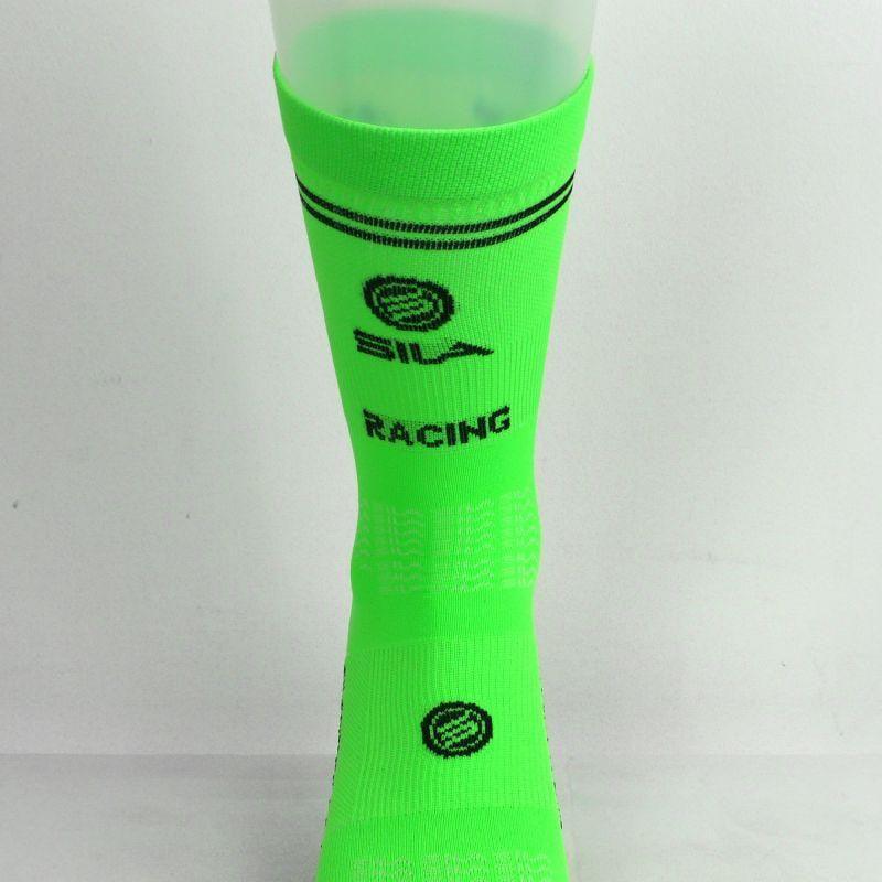 CHAUSSETTES RACING SILA - MI-HAUTES VERT FLUO / NOIR 1777 A-CHAUSETTES SILA SPORT 