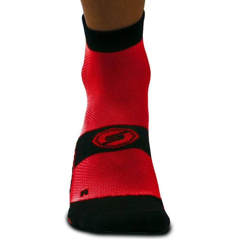 CHAUSSETTES TECHNICS SILA - Courtes ROUGE / NOIR 1251 A-CHAUSETTES SILA SPORT 