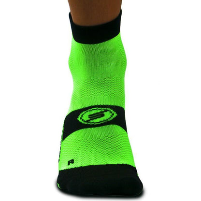 CHAUSSETTES TECHNICS SILA - Courtes VERT FLUO / NOIR 1253 A-CHAUSETTES SILA SPORT 