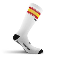 CHAUSSETTES/BAS CYCLISME SILASPORT NATION STYLE 3 ESPANA - MI-HAUTES A-CHAUSETTES SILA SPORTS 35/38 blanc 