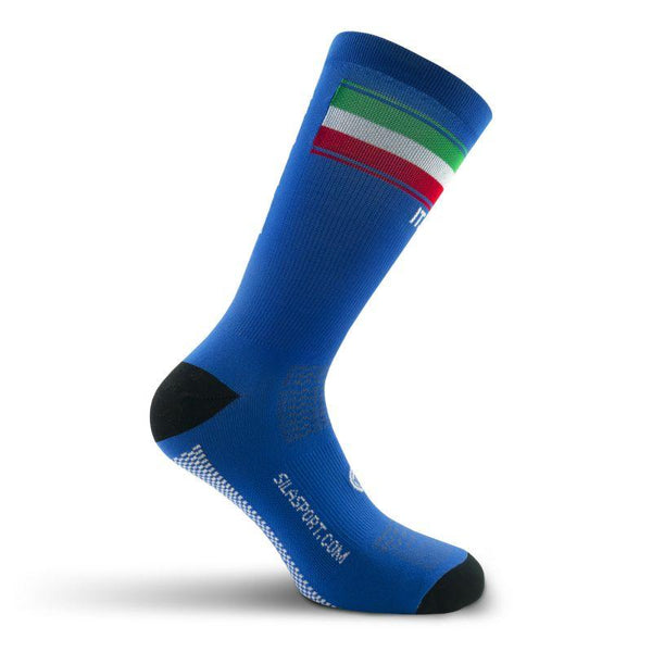 CHAUSSETTES/BAS CYCLISME SILASPORT NATION STYLE 3 ITALIA - MI-HAUTES A-CHAUSETTES SILA SPORTS 35/38 BLEU 