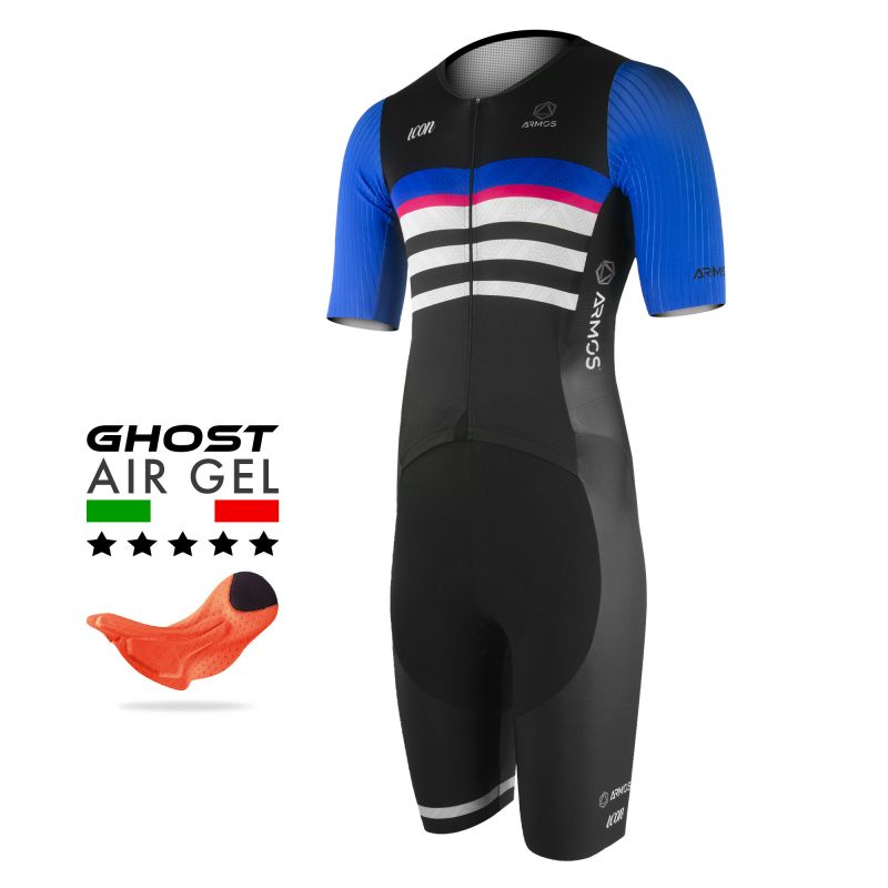 COMBINAISON CYCLISME ARMOS ICON MC BLEU V-COMBINAISON SILA SPORT BLEU S 