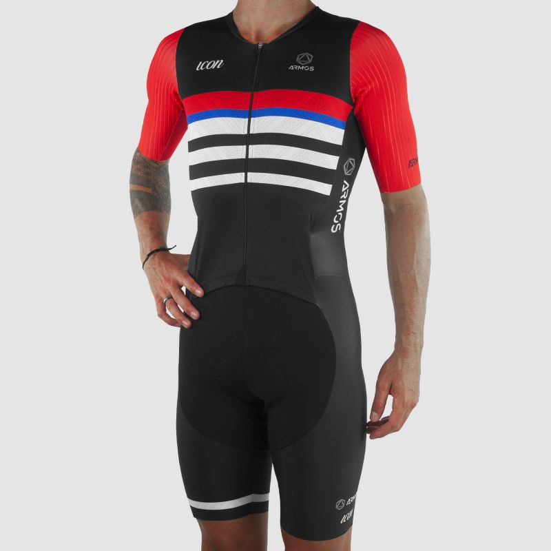 COMBINAISON CYCLISME ARMOS ICON MC ROUGE V-COMBINAISON SILA SPORT 