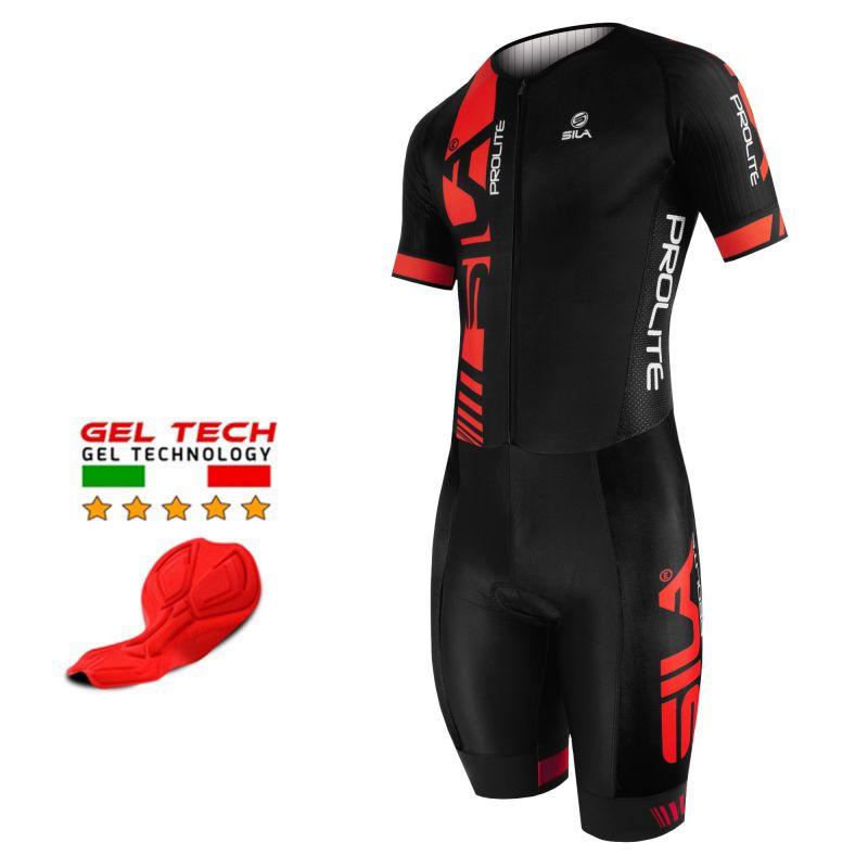 COMBINAISON CYCLISME PROLITE SILA ROUGE - Mc - Mc - 2203 V-COMBINAISON SILA SPORTS 