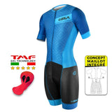 COMBINAISON CYCLISME SILA CLASSY STYLE BLEU MC Référence 2970 - M - Bleu V-COMBINAISON SILA SPORTS S Bleu 