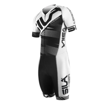 COMBINAISON ROLLER SILA FUSION BLANC - MANCHES COURTES - Manches courtes 2314 V-COMBINAISON SILA SPORT 3XS FUSION BLANC 