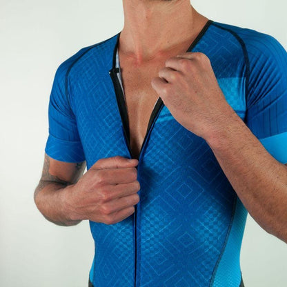 COMBINAISON ROLLER SILASPORT ELITE AERO CLASSY STYLE BLEU MC V-COMBINAISON SILA SPORTS 