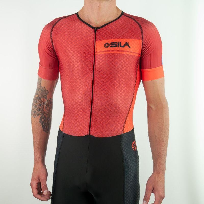 COMBINAISON ROLLER SILASPORT ELITE AERO CLASSY STYLE ROUGE MC V-COMBINAISON SILA SPORTS 