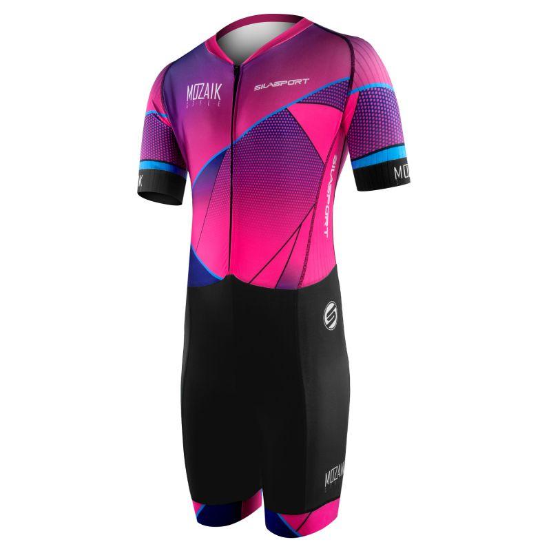 COMBINAISON ROLLER SILASPORT MOZAIK STYLE ROSE V-COMBINAISON SILA SPORTS XS 