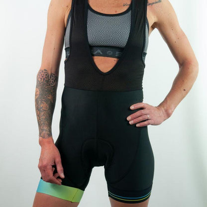 CUISSARD CYCLISME FEMME TAILLE HAUTE SILASPORT GIRLY STYLE JAUNE V-CUISSARD SILA SPORTS 