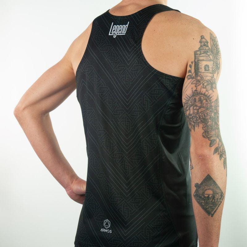 DÉBARDEUR RUNNING HOMME PERFO ARMOS LEGEND NOIR T-DÉBARDEUR SILA SPORTS 