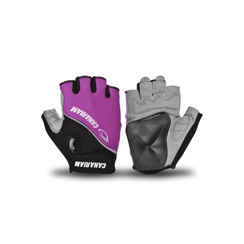 CANARIAM GP RACE C1 SHELL GLOVES GREEN/PINK/PURPLE