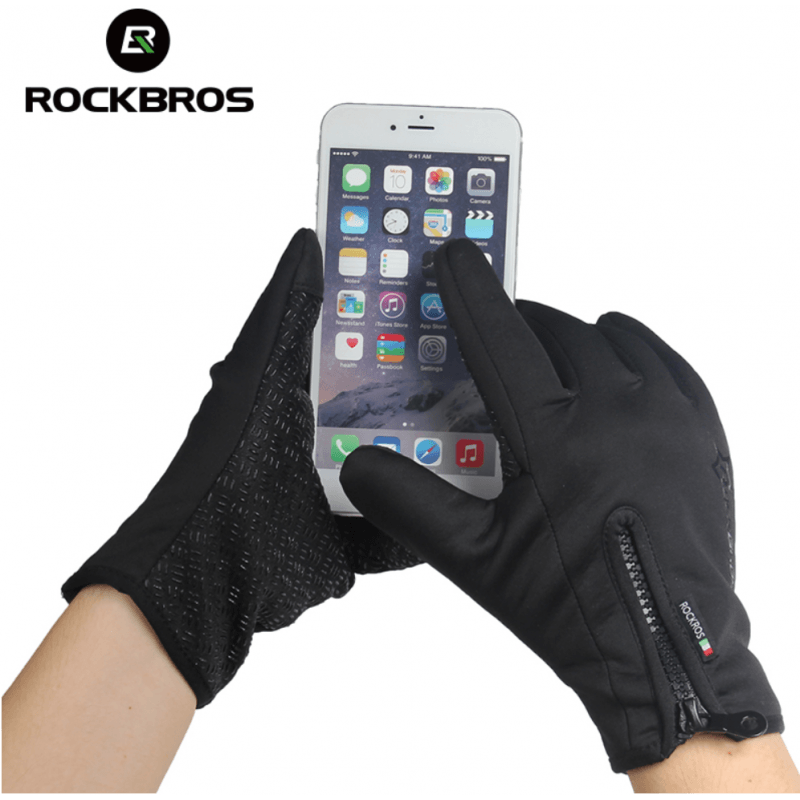 GANTS LONG MTB ROCKBROS - ZIP THERMIQUE Bleu Référence 1400 - - Bleu A-GANTS LONG SILA SPORT 