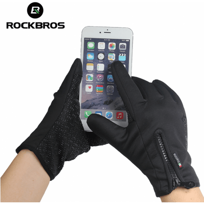 GANTS LONG MTB ROCKBROS - ZIP THERMIQUE Bleu Référence 1400 - - Bleu A-GANTS LONG SILA SPORT 