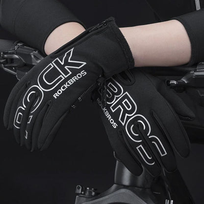 ROCKBROS SNOW LONG THERMAL GLOVES - BLACK 2784