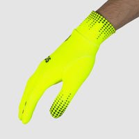 GANTS RUNNING HIVER ARMOS JAUNE FLUO A-GANTS LONG SILA SPORT 