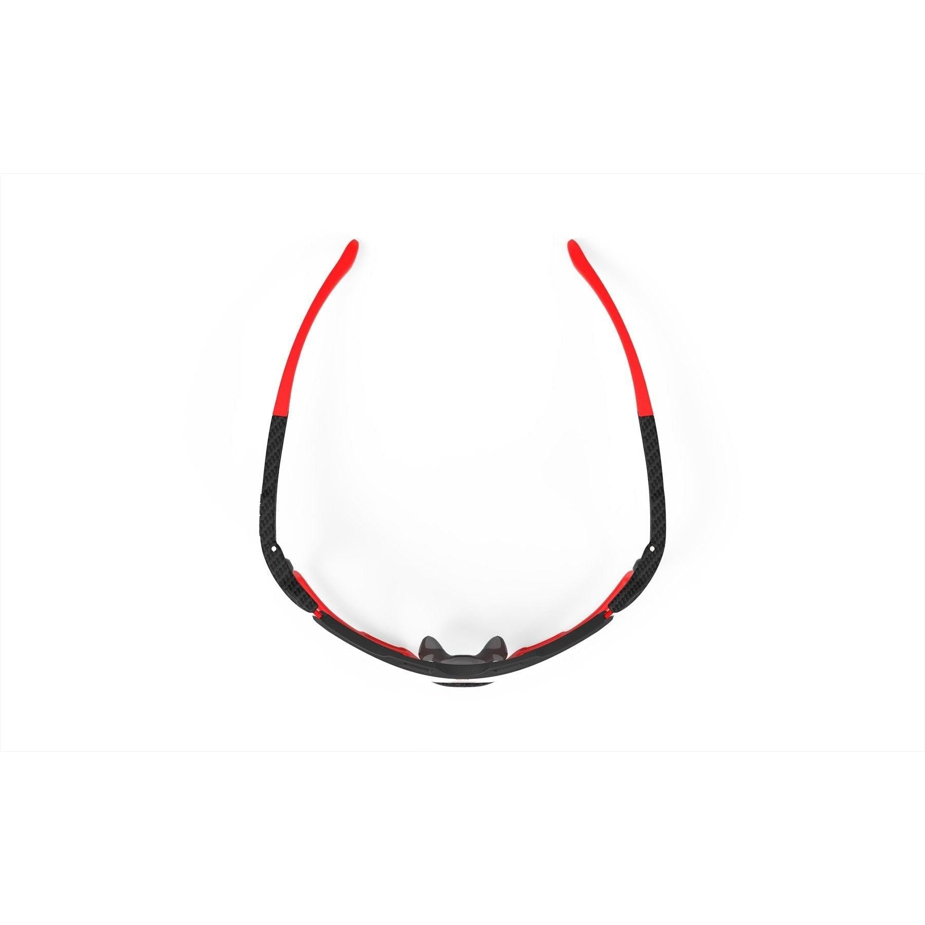 LUNETTE LIGNE DE COUPE CADRE EN CARBONE CUTLINE AVEC VERRES PHOTOCHROMIQUES IMPACTX-2 TRANSPARENTS À ROUGES PARE-CHOCS ROUGES E-LUNETTES RUDY PROJECT 