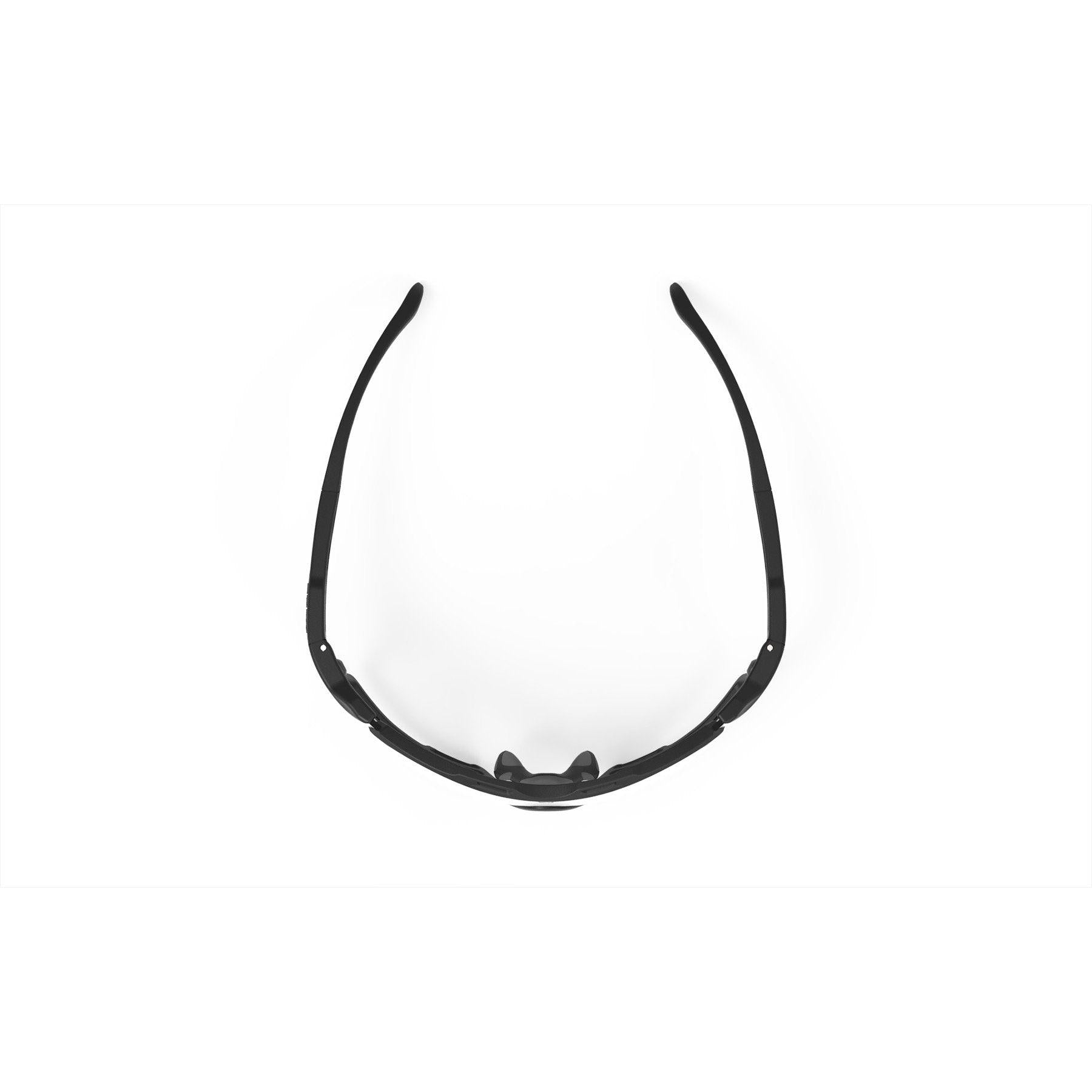 LUNETTE LIGNE DE COUPE CADRE NOIR MAT CUTLINE AVEC VERRES PHOTOCHROMIQUES IMPACTX-2 TRANSPARENTS À NOIRS PARE-CHOCS NOIRS E-LUNETTES RUDY PROJECT 