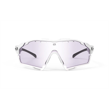 LUNETTE LIGNE DE COUPE COLOUR CADRE BLANC BRILLANT CUTLINE AVEC VERRES PHOTOCHROMIQUES LASER VIOLET IMPACTX-2 PARE-CHOCS BLANCS E-LUNETTES RUDY PROJECT 