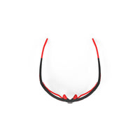 LUNETTES DEFENDER /MONTURE NOIRE MATE ET VERRES IMPACTX-2 PHOTOCHROMIQUES TRANSPARENTS À ROUGES PARE-CHOCS ROUGES E-LUNETTES RUDY PROJECT 