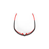 LUNETTES DEFENDER /MONTURE NOIRE MATE ET VERRES IMPACTX-2 PHOTOCHROMIQUES TRANSPARENTS À ROUGES PARE-CHOCS ROUGES E-LUNETTES RUDY PROJECT 