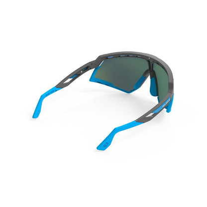 LUNETTES DEFENDER / PYOMBO MATTE FRAME ET MULTILASER BLUE LENSES AZUR BUMPERS E-LUNETTES RUDY PROJECT 