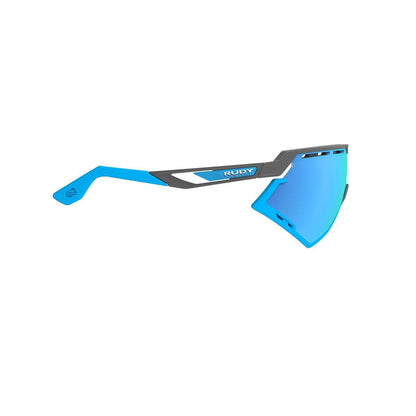LUNETTES DEFENDER / PYOMBO MATTE FRAME ET MULTILASER BLUE LENSES AZUR BUMPERS E-LUNETTES RUDY PROJECT 
