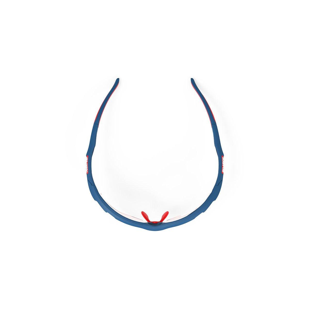 LUNETTES PROPULSE MONTURE MATE BLEU PACIFIQUE DE PROPULSE ET VERRES TRANSPARENTS PHOTOCHROMIQUES À ROUGE IMPACTX-2 PROPULSE MONTURE BLEU MAT ET VERRES PHOTOCHROMIQUES IMPACTX-2 TRANSPARENTS À ROUGES PROPULSE E-LUNETTES RUDY PROJECT 